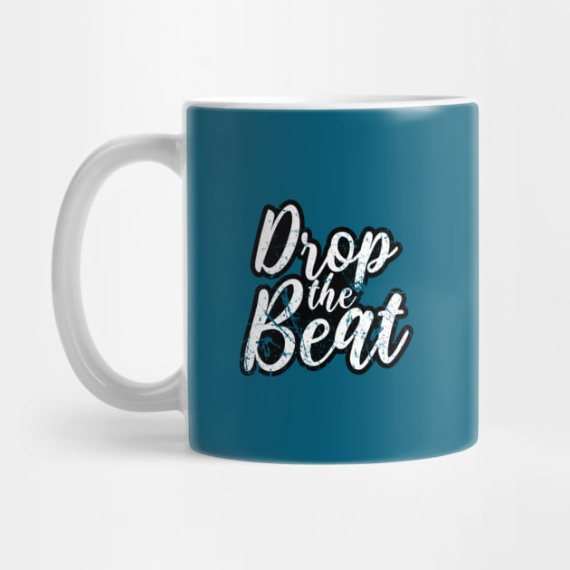 DROP THE BEAT - HIP HOP SHIRT GRUNGE 90S COLLECTOR WHITE EDITION by BACK TO THE 90´S